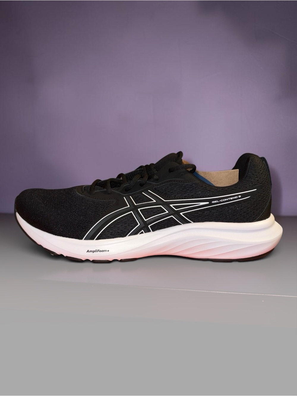 Asics Black and White Women's Athletic Running Shoe